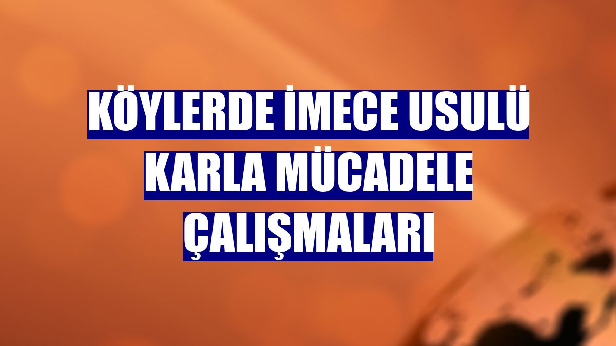 Köylerde imece usulü karla mücadele çalışmaları