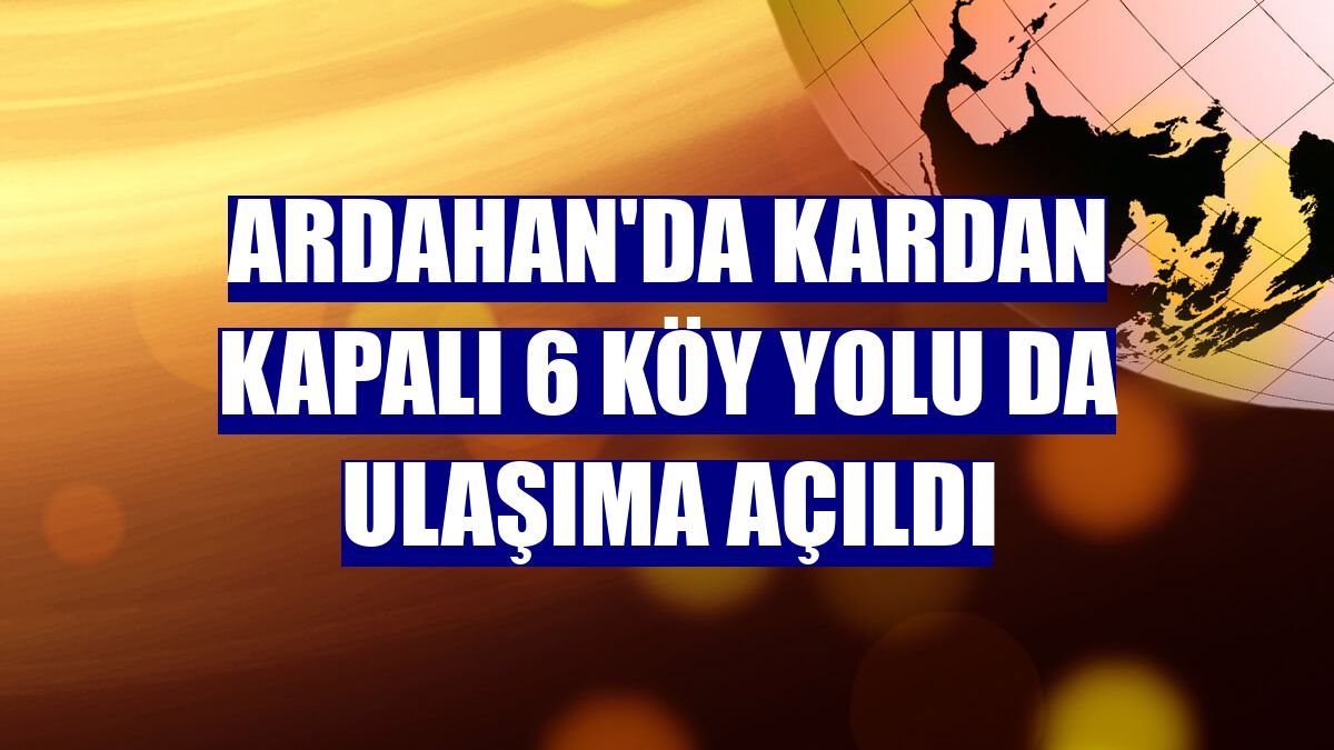 Ardahan'da kardan kapalı 6 köy yolu da ulaşıma açıldı
