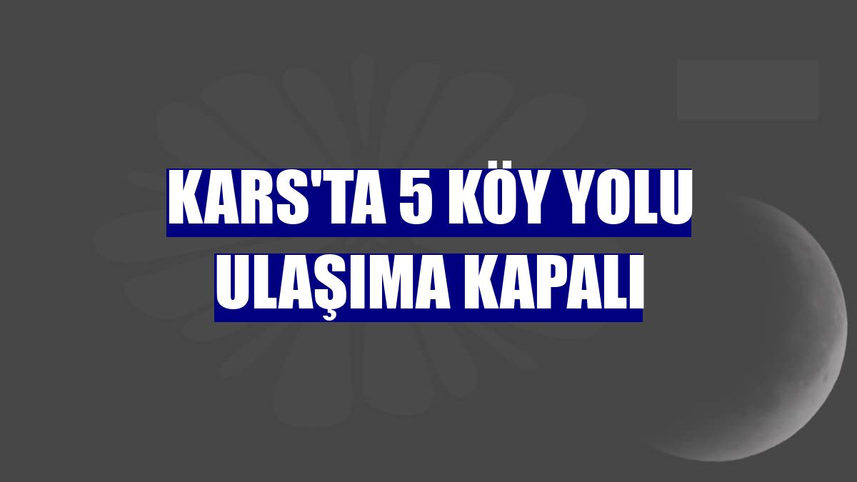 Kars'ta 5 köy yolu ulaşıma kapalı