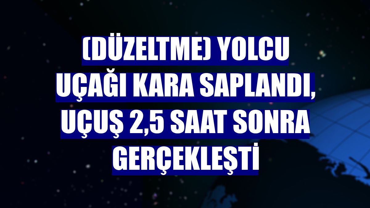 (Düzeltme) Yolcu uçağı kara saplandı, uçuş 2,5 saat sonra gerçekleşti