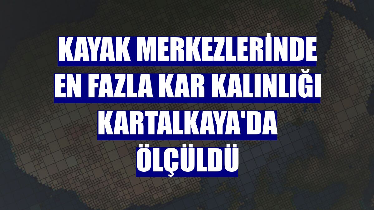Kayak merkezlerinde en fazla kar kalınlığı Kartalkaya'da ölçüldü