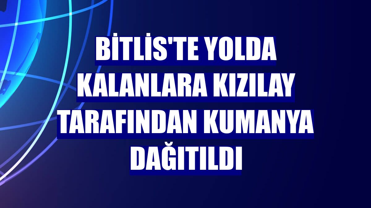 Bitlis'te yolda kalanlara Kızılay tarafından kumanya dağıtıldı