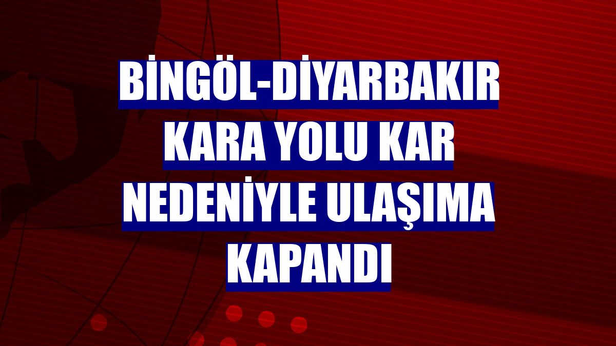 Bingöl-Diyarbakır kara yolu kar nedeniyle ulaşıma kapandı