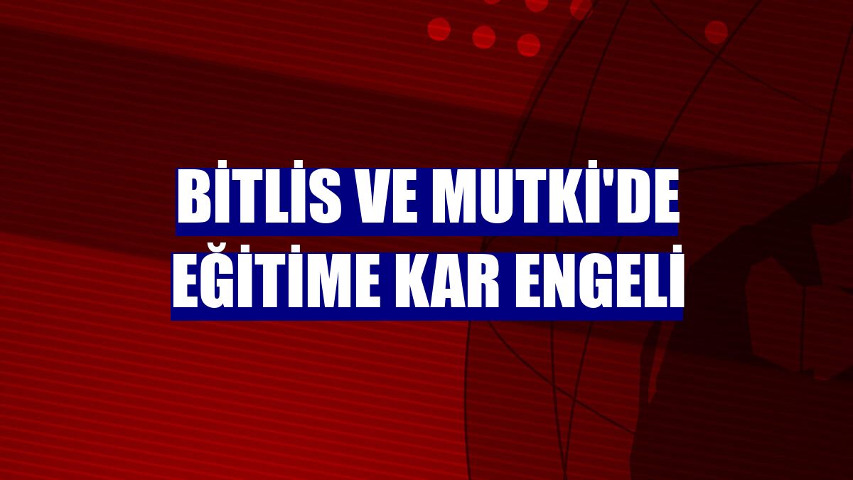 Bitlis ve Mutki'de eğitime kar engeli