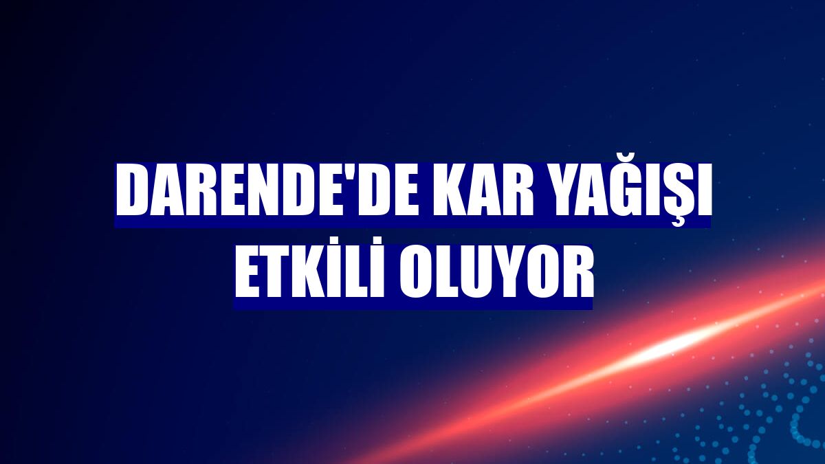 Darende'de kar yağışı etkili oluyor