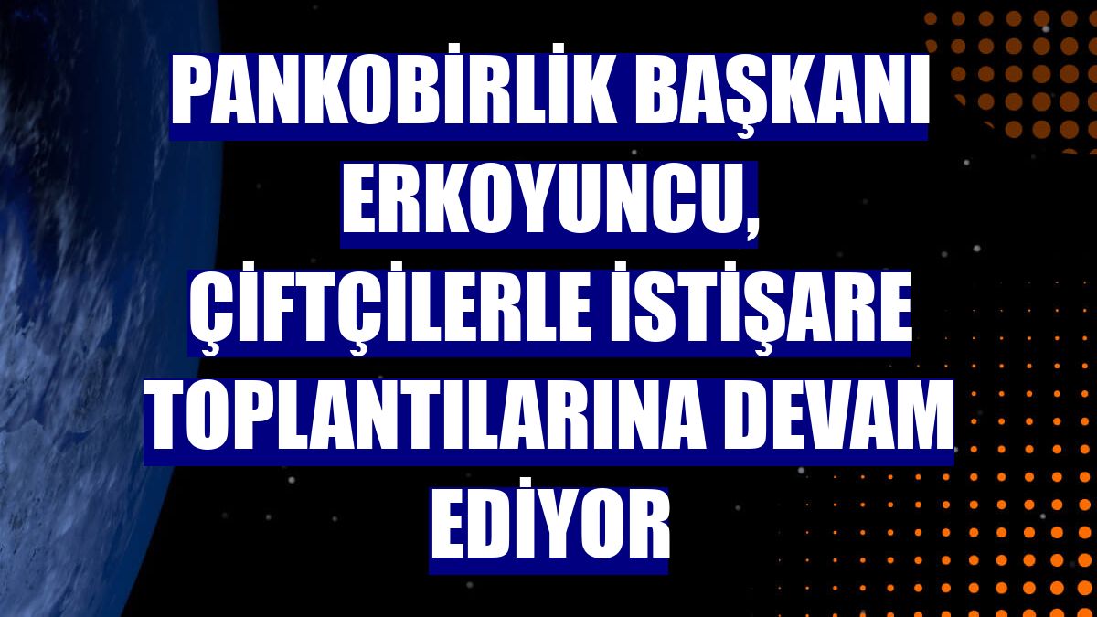 PANKOBİRLİK Başkanı Erkoyuncu, çiftçilerle istişare toplantılarına devam ediyor