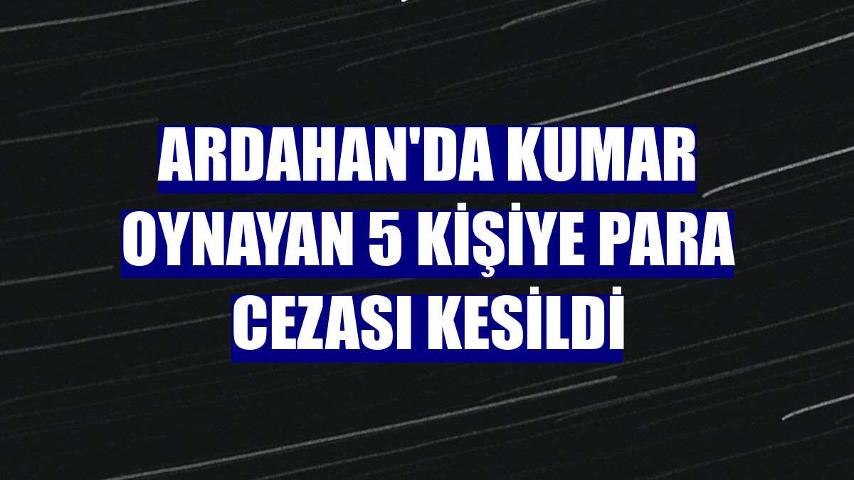 Ardahan'da kumar oynayan 5 kişiye para cezası kesildi