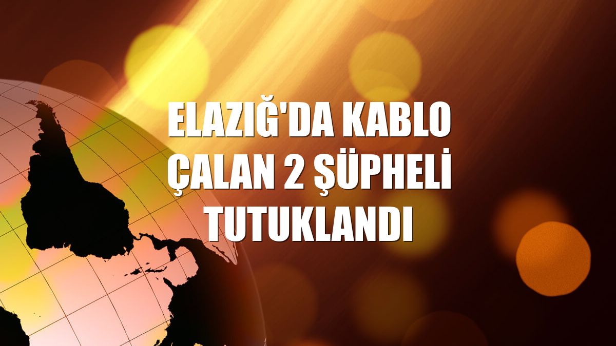 Elazığ'da kablo çalan 2 şüpheli tutuklandı
