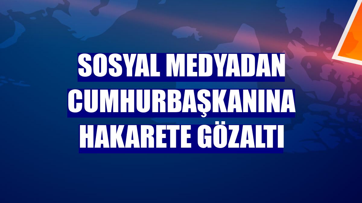 Sosyal medyadan Cumhurbaşkanına hakarete gözaltı