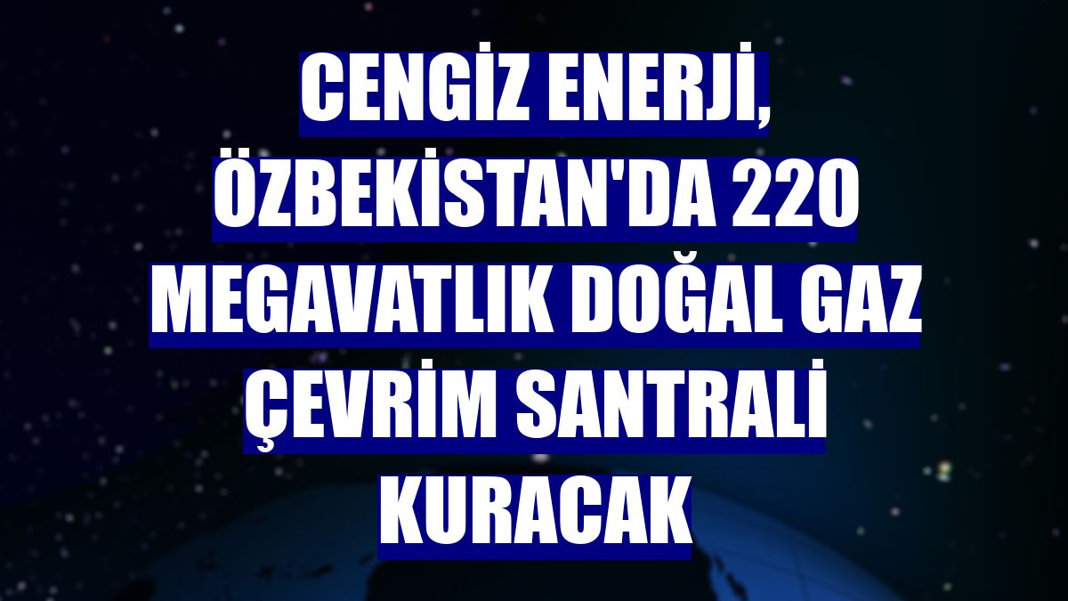 Cengiz Enerji, Özbekistan'da 220 megavatlık doğal gaz çevrim santrali kuracak