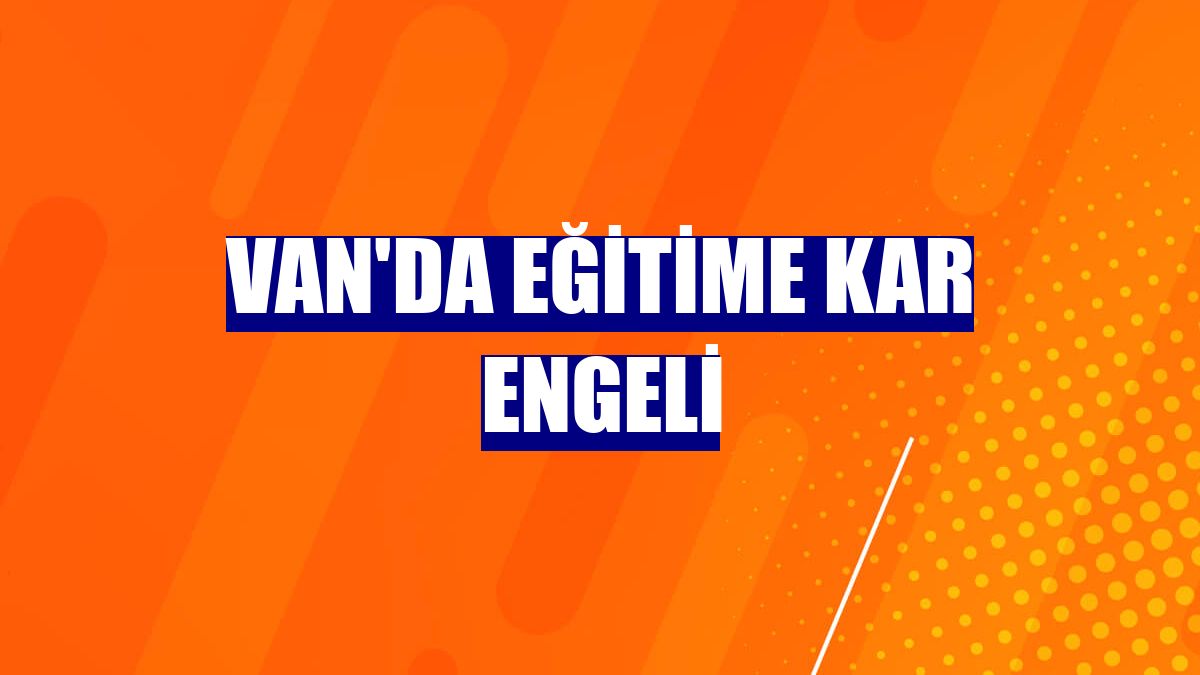 Van'da eğitime kar engeli