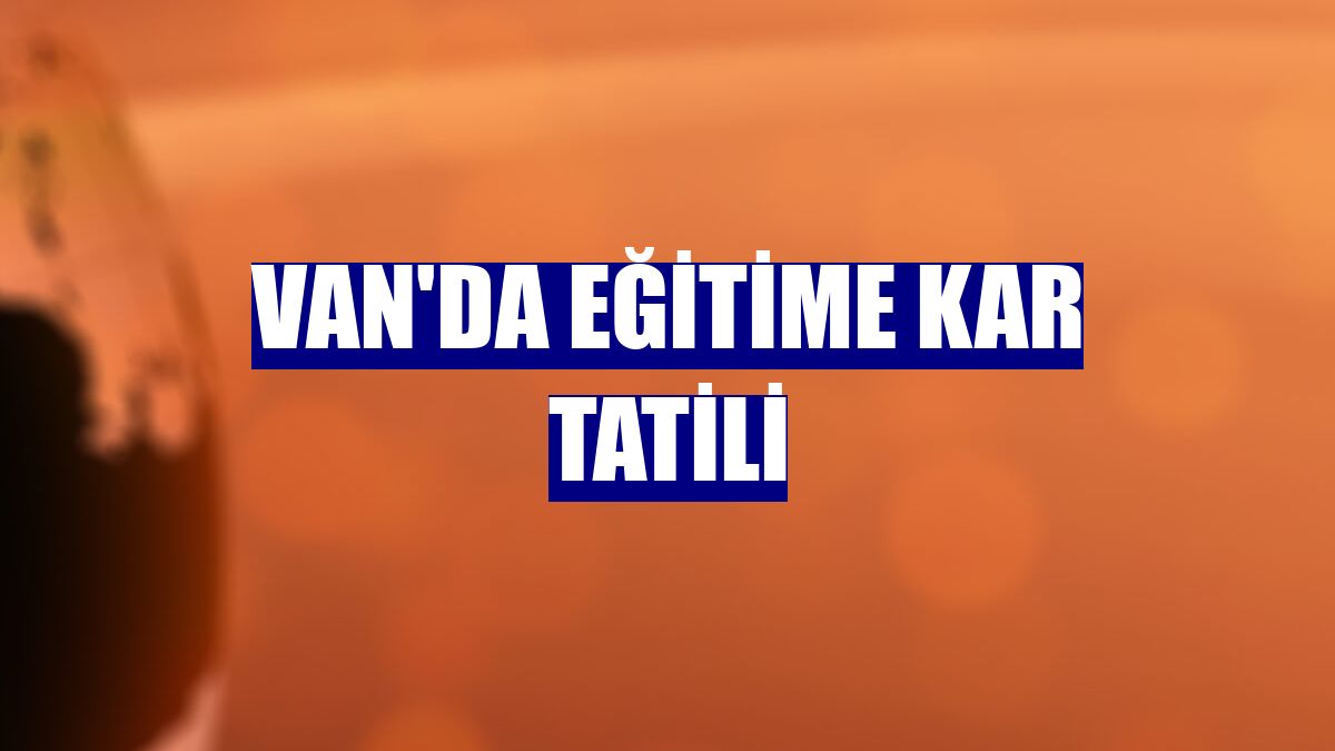 Van'da eğitime kar tatili