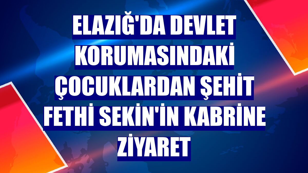 Elazığ'da devlet korumasındaki çocuklardan şehit Fethi Sekin'in kabrine ziyaret