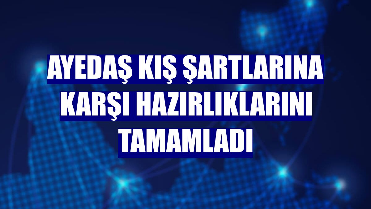 AYEDAŞ kış şartlarına karşı hazırlıklarını tamamladı