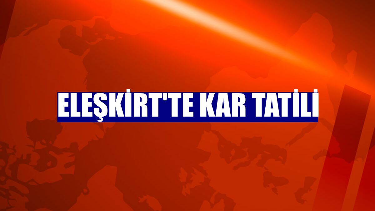 Eleşkirt'te kar tatili