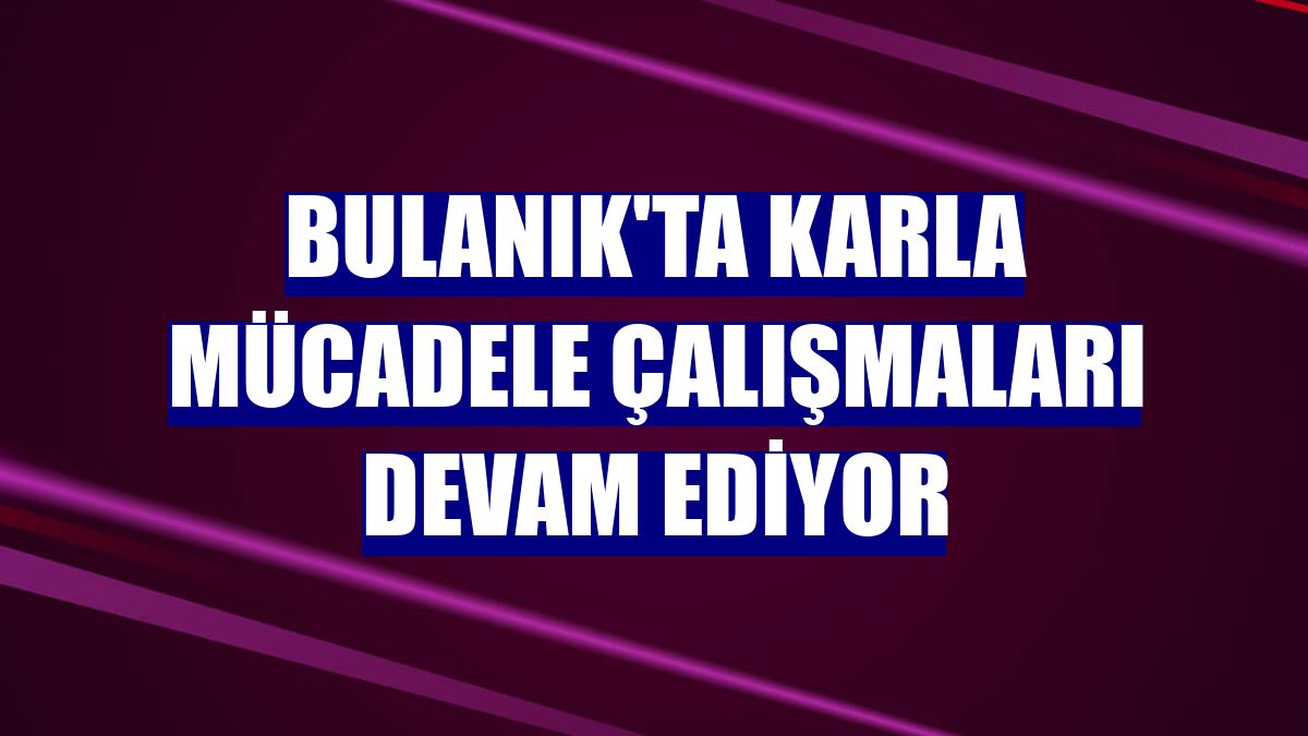 Bulanık'ta karla mücadele çalışmaları devam ediyor