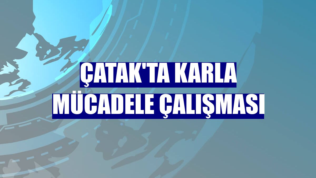 Çatak'ta karla mücadele çalışması