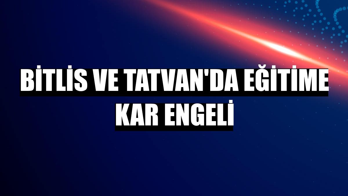 Bitlis ve Tatvan'da eğitime kar engeli