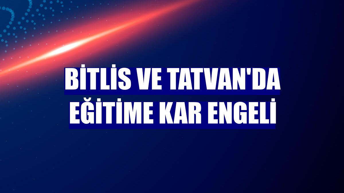 Bitlis ve Tatvan'da eğitime kar engeli