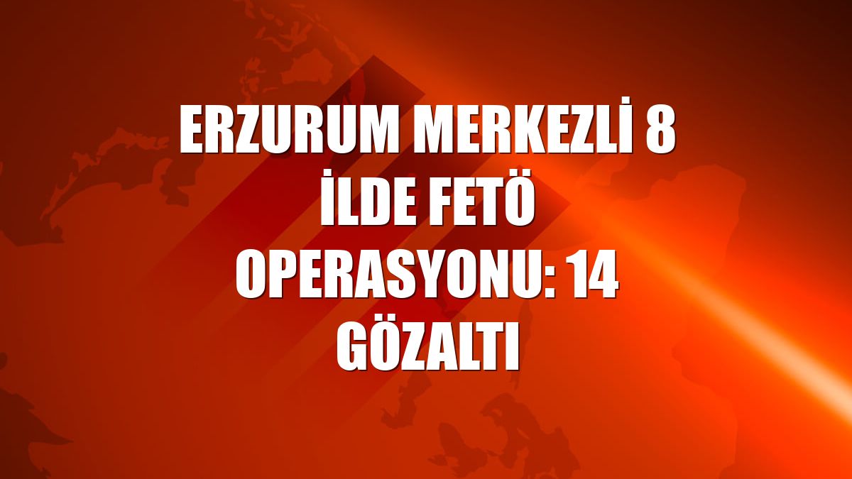 Erzurum merkezli 8 ilde FETÖ operasyonu: 14 gözaltı