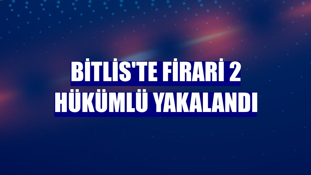 Bitlis'te firari 2 hükümlü yakalandı