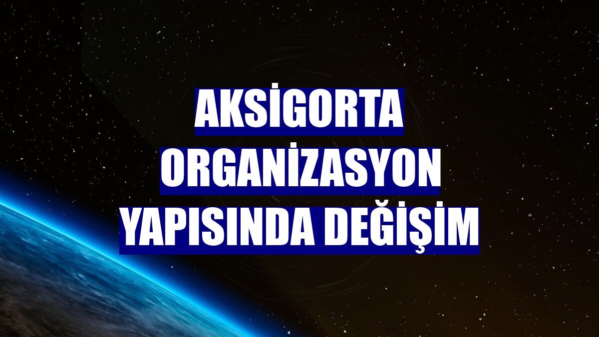 Aksigorta organizasyon yapısında değişim