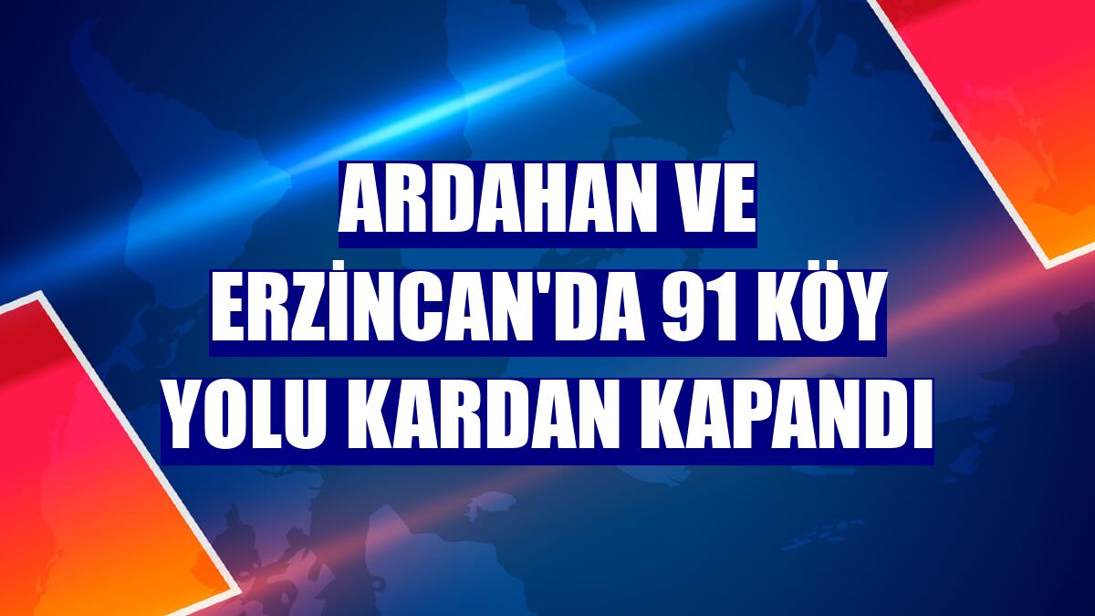 Ardahan ve Erzincan'da 91 köy yolu kardan kapandı