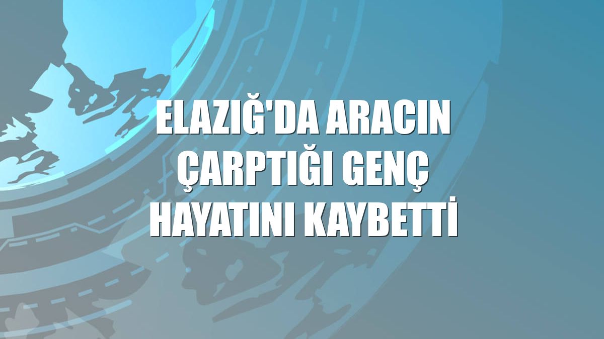 Elazığ'da aracın çarptığı genç hayatını kaybetti