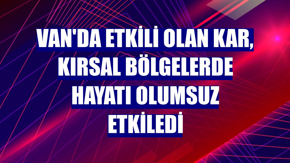 Van'da etkili olan kar, kırsal bölgelerde hayatı olumsuz etkiledi