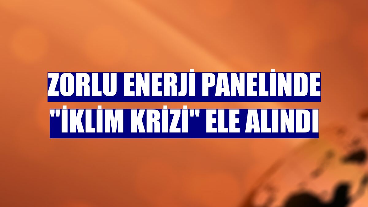 Zorlu Enerji panelinde "iklim krizi" ele alındı