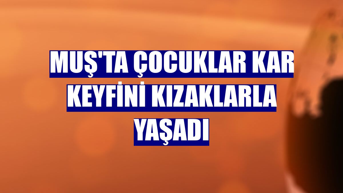 Muş'ta çocuklar kar keyfini kızaklarla yaşadı