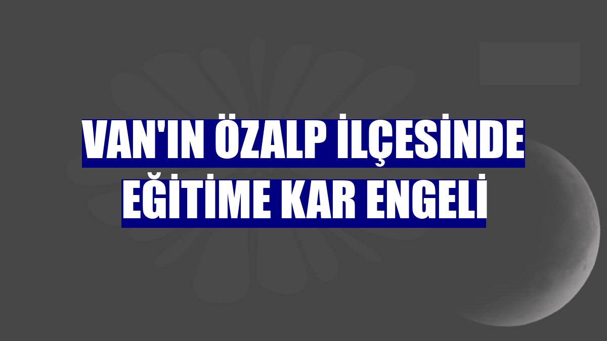 Van'ın Özalp ilçesinde eğitime kar engeli
