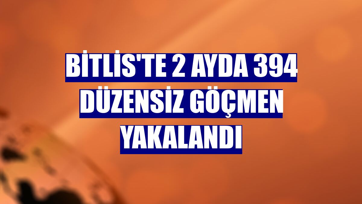 Bitlis'te 2 ayda 394 düzensiz göçmen yakalandı