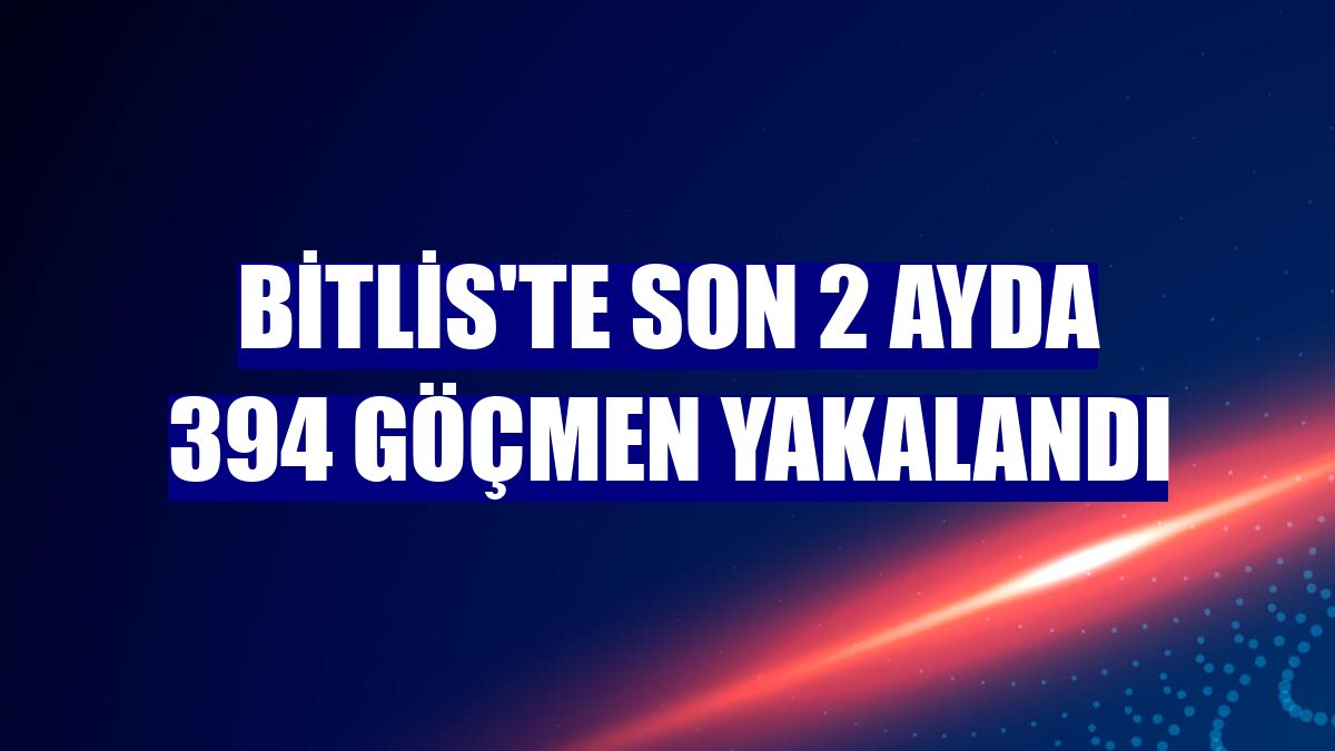 Bitlis'te son 2 ayda 394 göçmen yakalandı