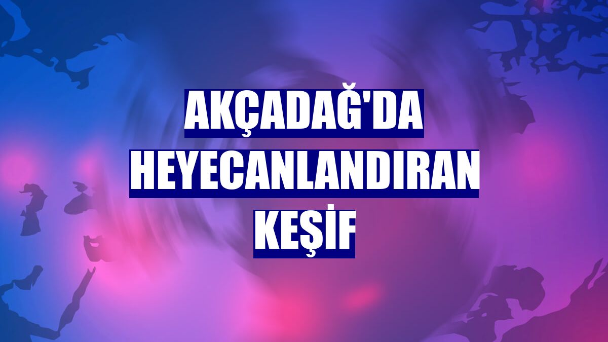 Akçadağ'da heyecanlandıran keşif