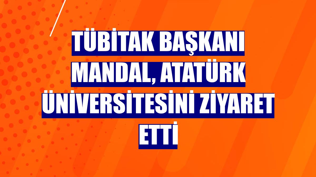 TÜBİTAK Başkanı Mandal, Atatürk Üniversitesini ziyaret etti