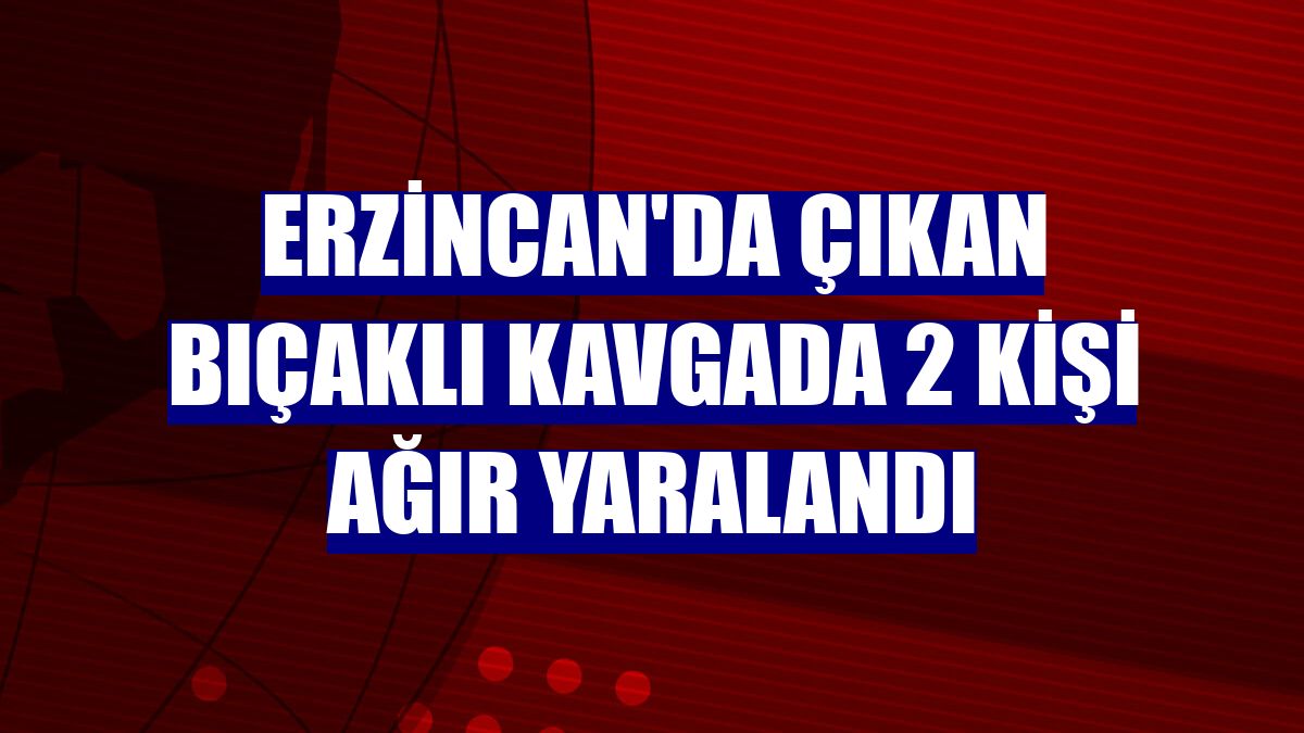 Erzincan'da çıkan bıçaklı kavgada 2 kişi ağır yaralandı