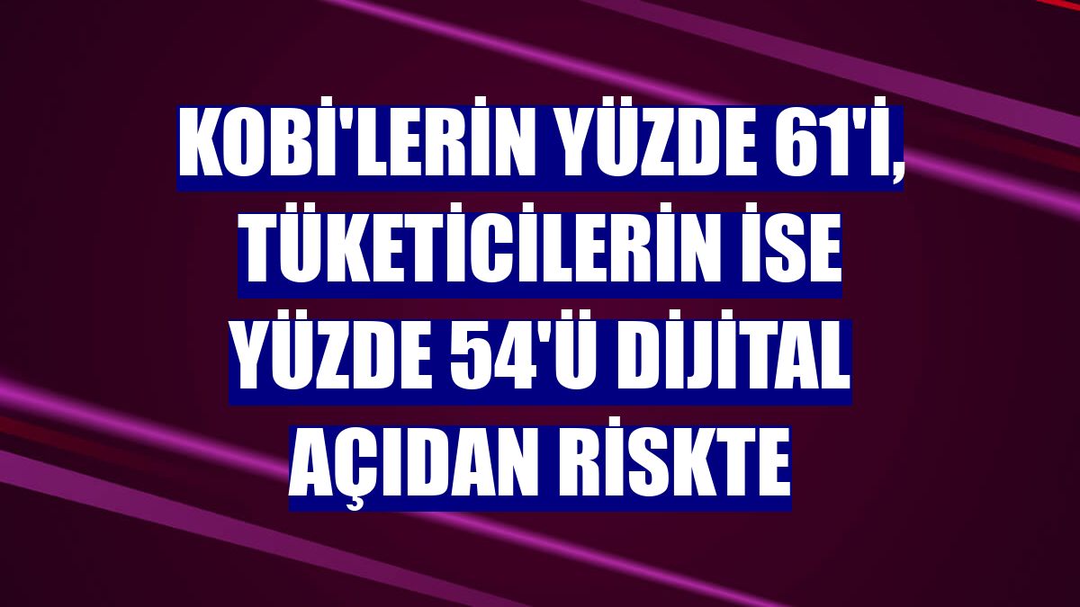 KOBİ'lerin yüzde 61'i, tüketicilerin ise yüzde 54'ü dijital açıdan riskte