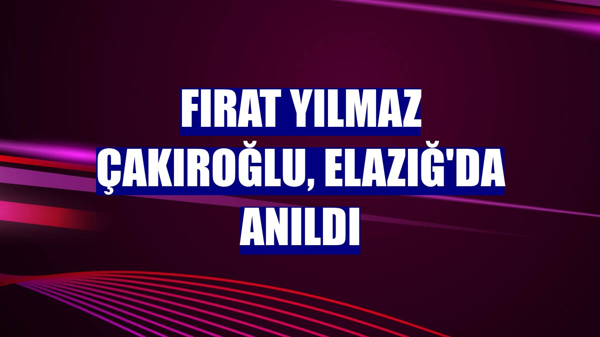 Fırat Yılmaz Çakıroğlu, Elazığ'da anıldı