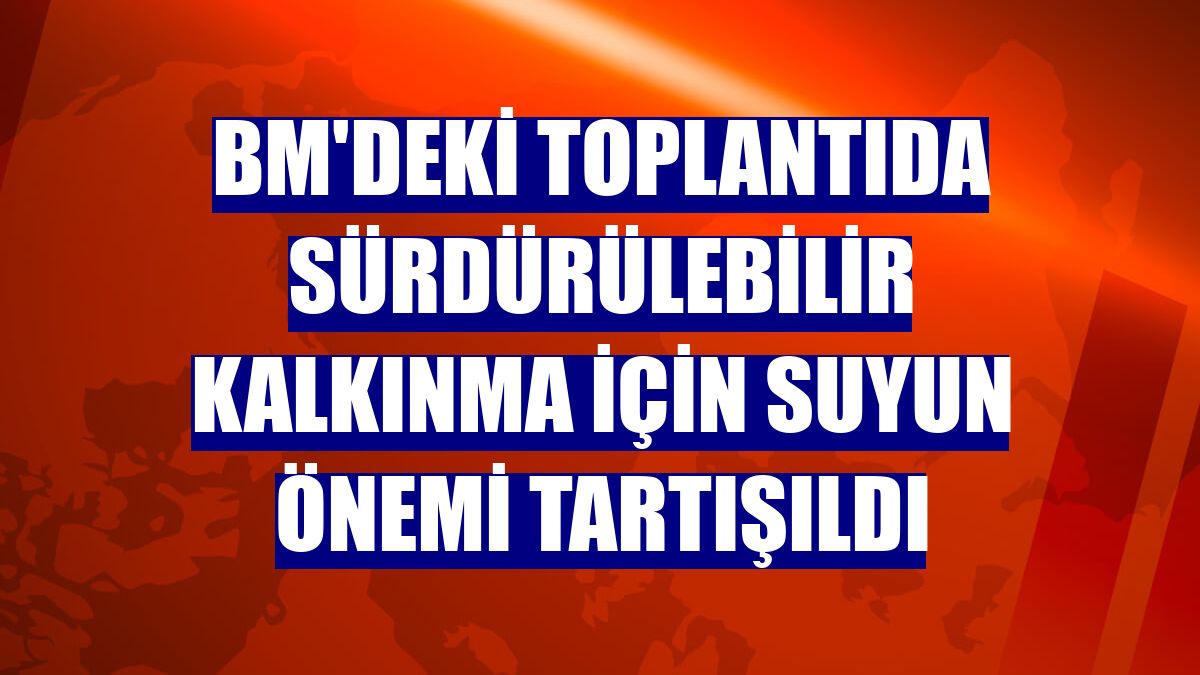 BM'deki toplantıda sürdürülebilir kalkınma için suyun önemi tartışıldı