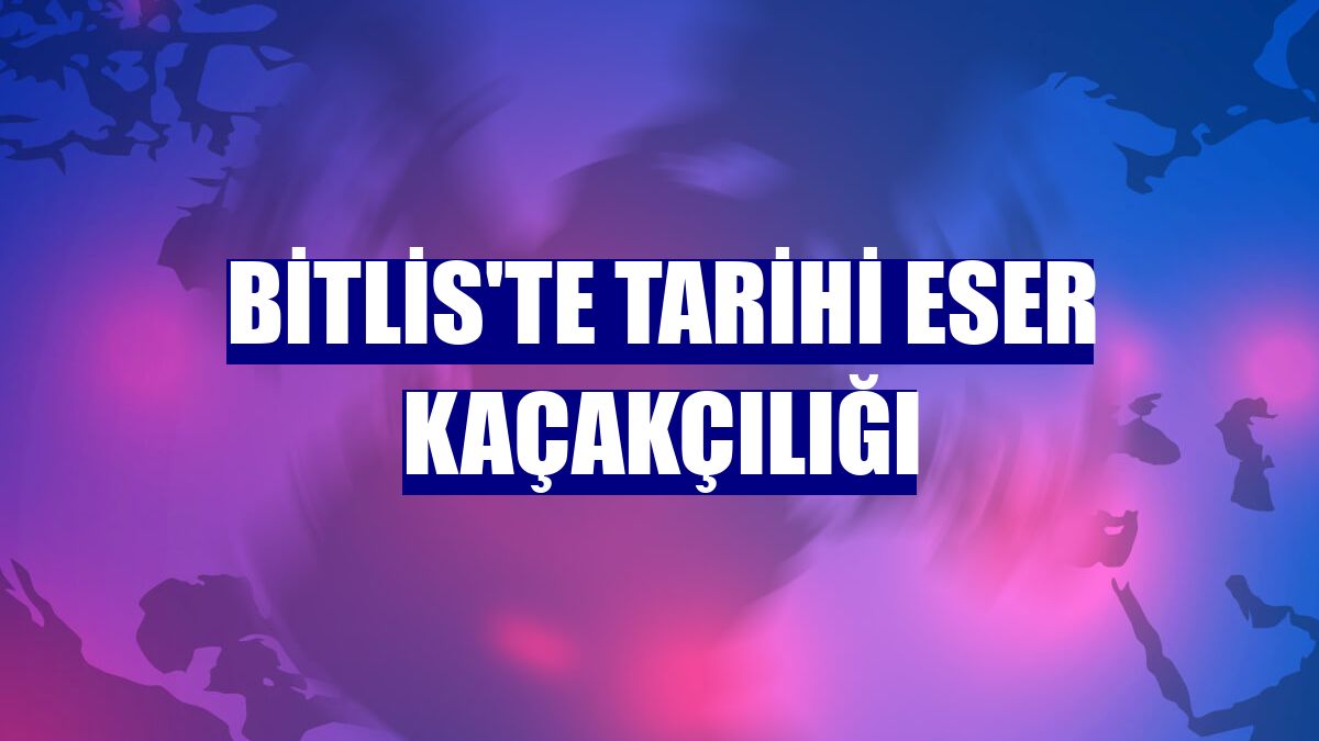 Bitlis'te tarihi eser kaçakçılığı