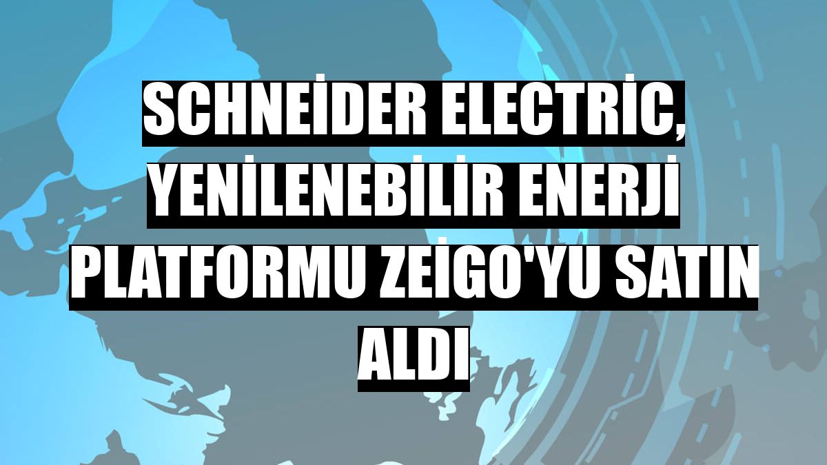 Schneider Electric, yenilenebilir enerji platformu Zeigo'yu satın aldı