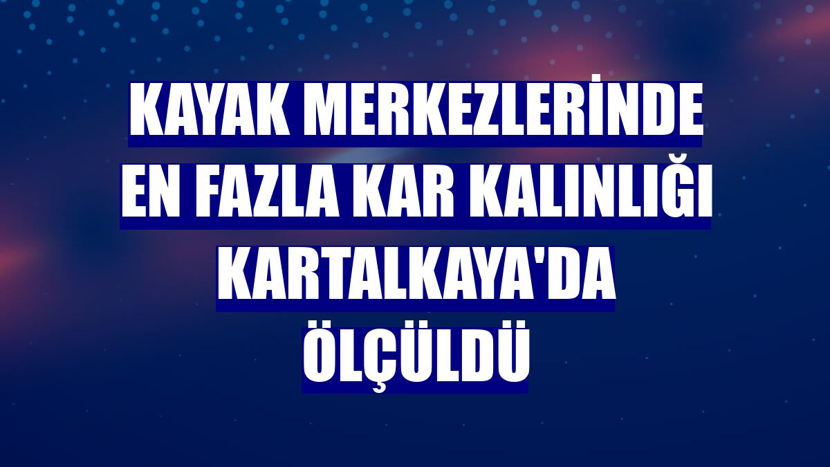 Kayak merkezlerinde en fazla kar kalınlığı Kartalkaya'da ölçüldü