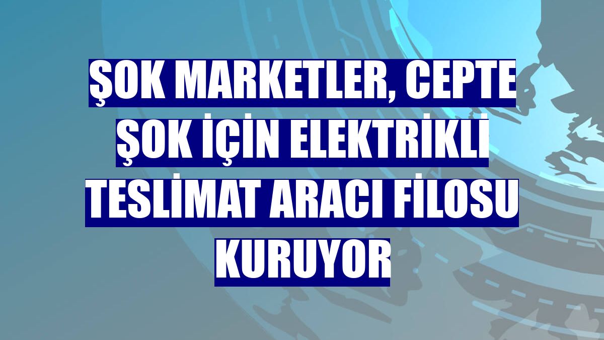 ŞOK Marketler, Cepte ŞOK için elektrikli teslimat aracı filosu kuruyor