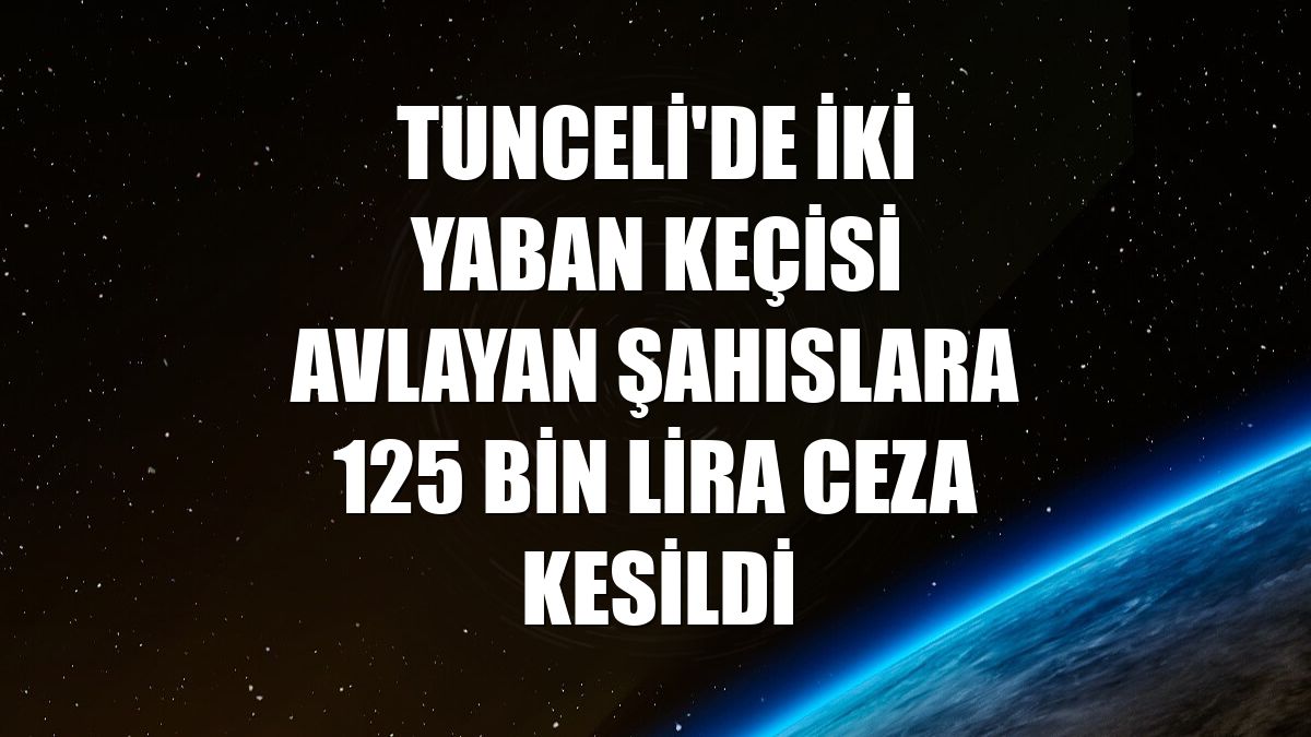 Tunceli'de iki yaban keçisi avlayan şahıslara 125 bin lira ceza kesildi