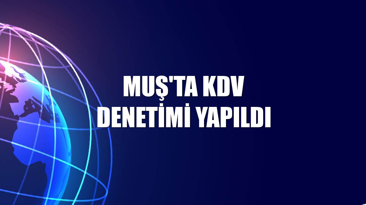Muş'ta KDV denetimi yapıldı