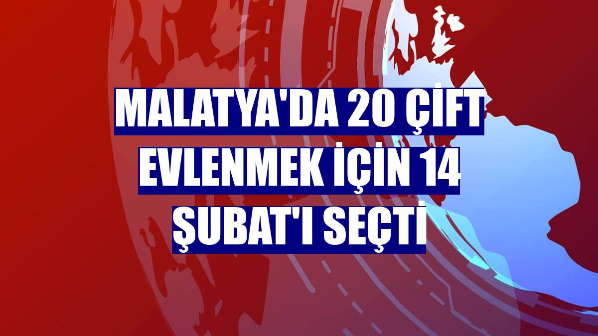 Malatya'da 20 çift evlenmek için 14 Şubat'ı seçti