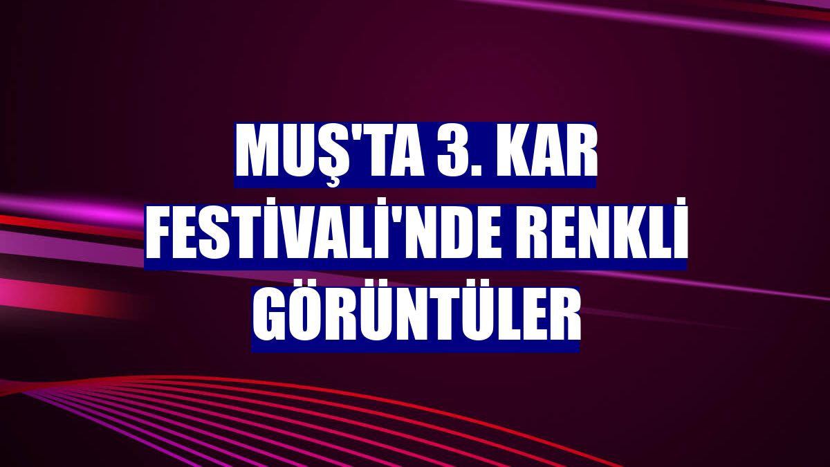 Muş'ta 3. Kar Festivali'nde renkli görüntüler