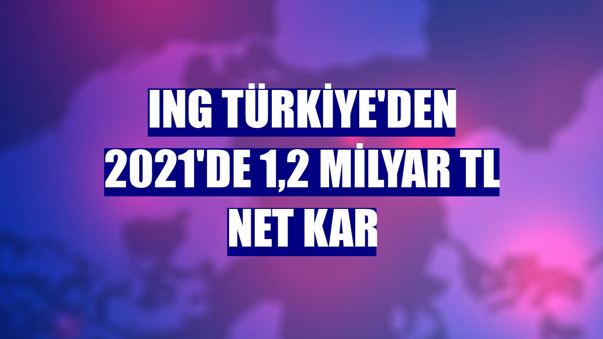 ING Türkiye'den 2021'de 1,2 milyar TL net kar