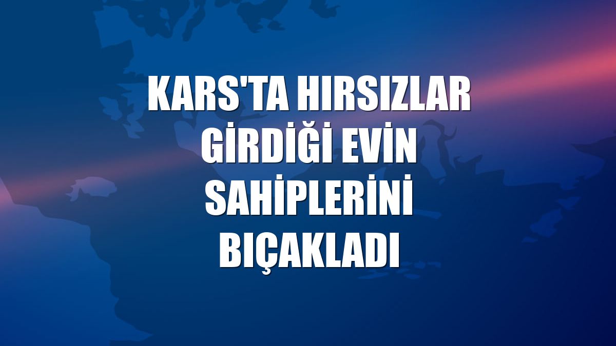 Kars'ta hırsızlar girdiği evin sahiplerini bıçakladı